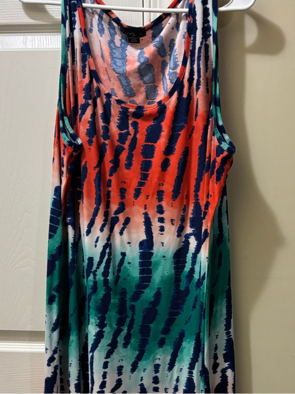 Maxi Tank Dress in Coral, Teal & Navy - Sleeveless Summer Dress